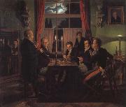 Johann Erdmann Hummel The Chess Game Spain oil painting artist